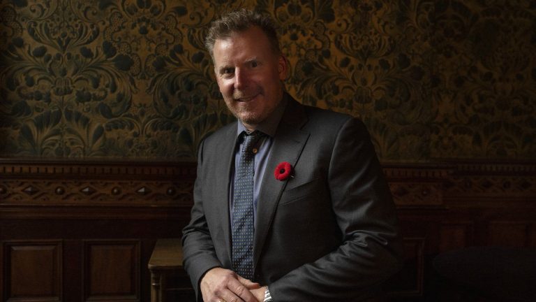 Former Ottawa Senators captain Daniel Alfredsson of Sweden poses wearing his ring after a ceremony to celebrate the latest inductees into the ‘Hockey Hall of Fame’ at an event in Toronto, Friday, Nov. 11, 2022. (Chris Young/CP)