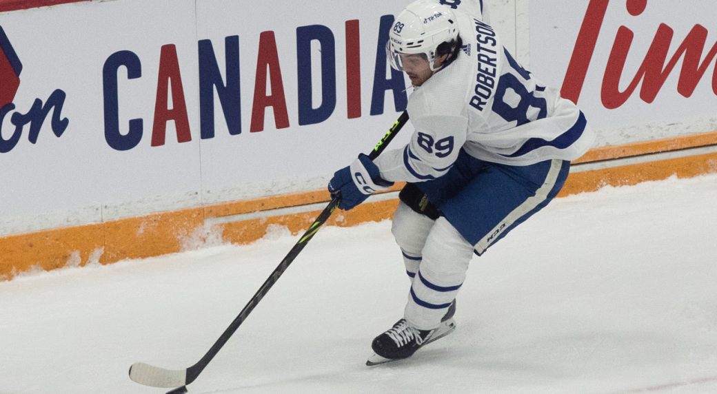 Maple Leafs send Nick Robertson, Pontus Holmberg to AHL