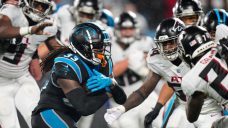 Foreman rushes for 130 yards, leads Panthers past rival Falcons on rainy Thursday night