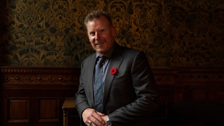 Former Ottawa Senators and Detroit Red Wings player Daniel Alfredsson, of Sweden, poses wearing his ring after a ceremony to celebrate the latest inductees into the Hockey Hall of Fame. (Chris Young/CP)