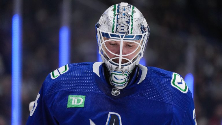 Vancouver Canucks goalie Thatcher Demko. (Darryl Dyck/CP)