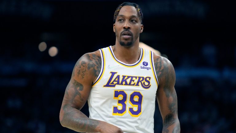 Former Los Angeles Lakers centre Dwight Howard (39) is headed to Taiwan to play for the Taoyuan Leopards in the island's top league. (Rick Scuteri/AP)