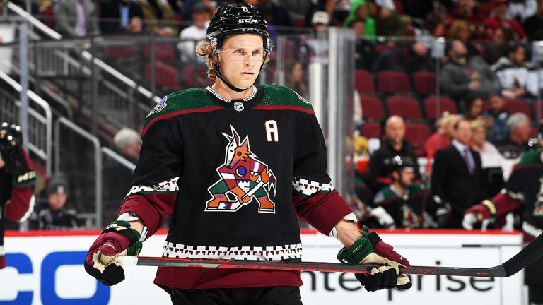 Former Arizona Coyotes defenceman Jakob Chychrun. (Norm Hall/NHLI via Getty)