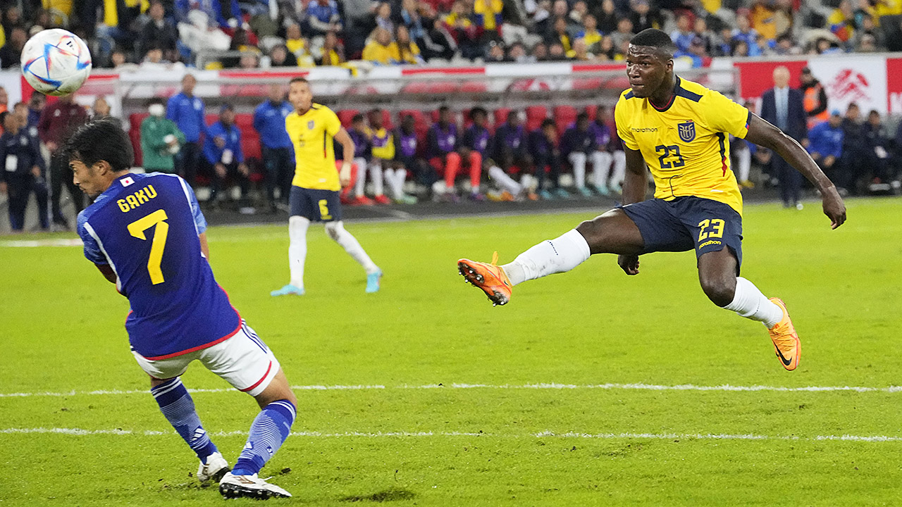 Ecuador's Moises Caicedo in friendly against Japan. (Martin Meissner/AP)