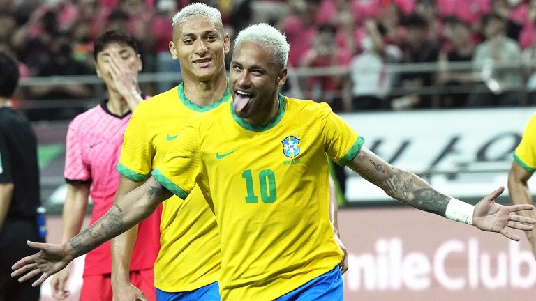 Neymar will once again spearhead the Brazilian attack at the World Cup. (Ahn Young-joon/AP)