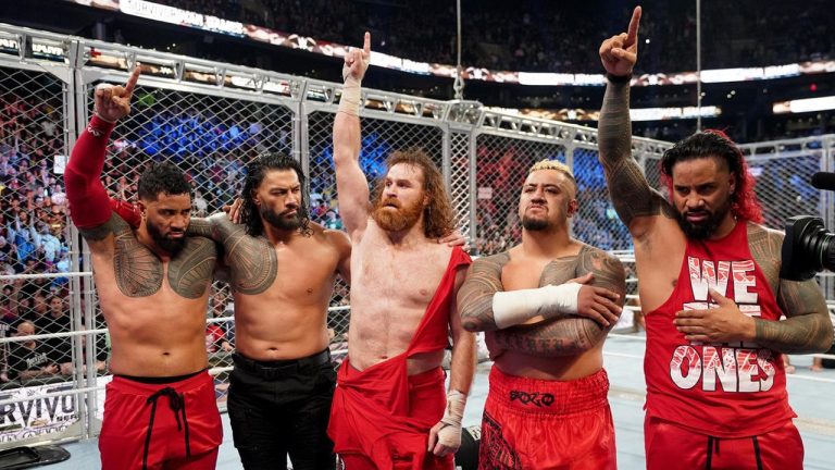 The first ever men’s War Games match on a WWE Premium Live Event hit a perfect crescendo with Zayn and Jey Uso teaming to pin Kevin Owens for the victory. It was brilliant. (Photo courtesy: WWE)