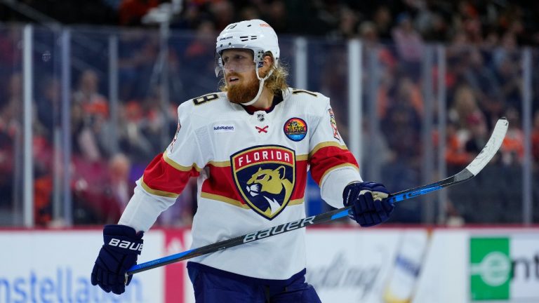 FILE - Florida Panthers' Marc Staal plays during an NHL hockey game, Thursday, Oct. 27, 2022, in Philadelphia. (Matt Slocum/AP Photo)