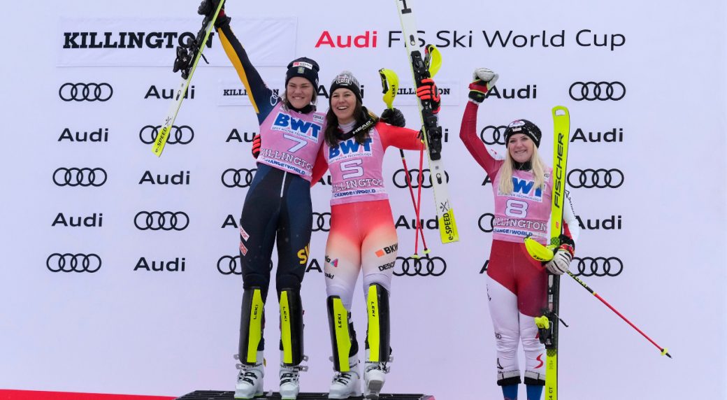 Holdener ties with Swenn Larsson as wait for slalom win ends