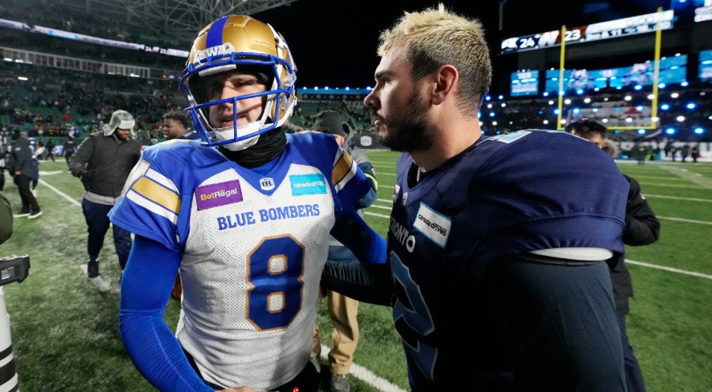 Bombers’ Collaros makes no excuses, credits Argonauts after Grey Cup loss