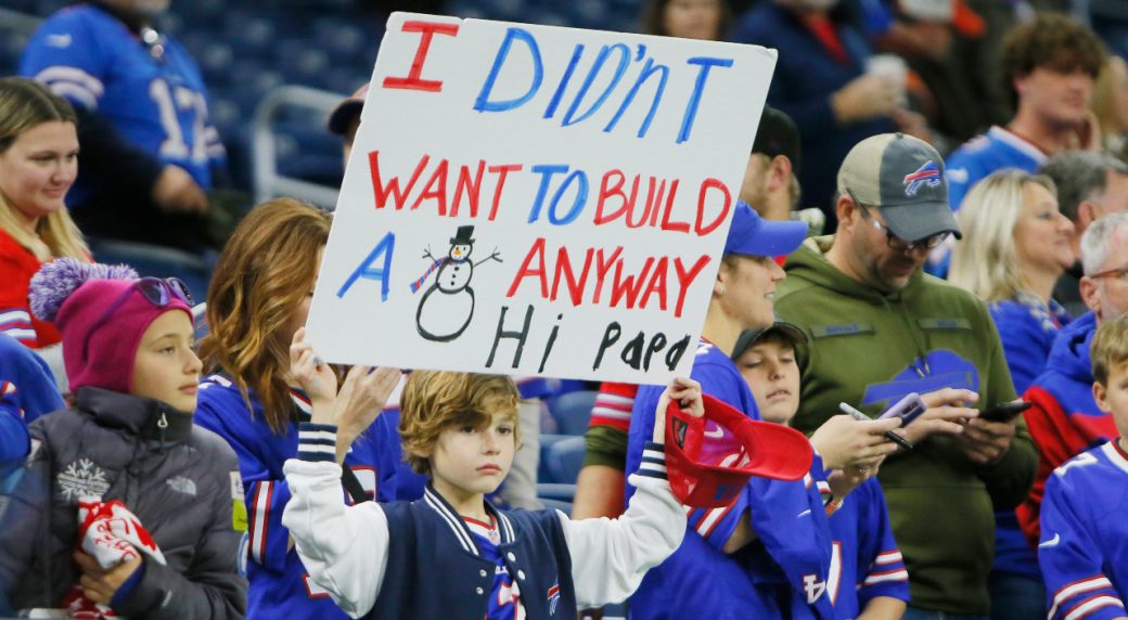 Buffalo Bills football stadium buried in snow