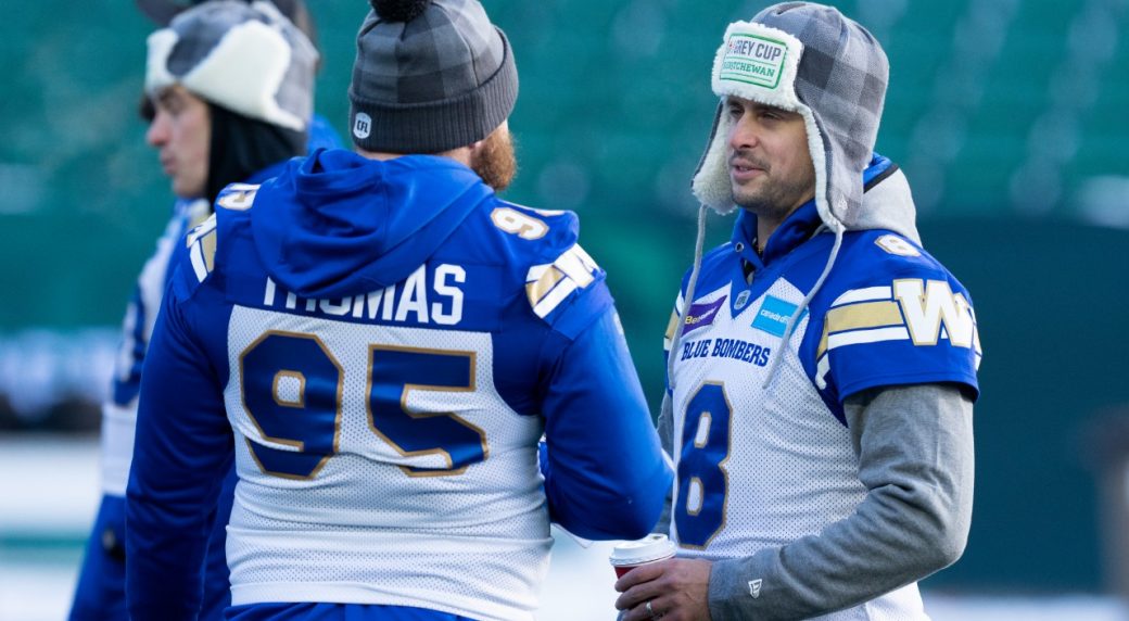 Blue Bombers QB Zach Collaros says ankle good to go for Grey Cup