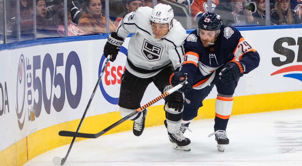 Moore’s hat trick leads the way as Kings defeat struggling Oilers