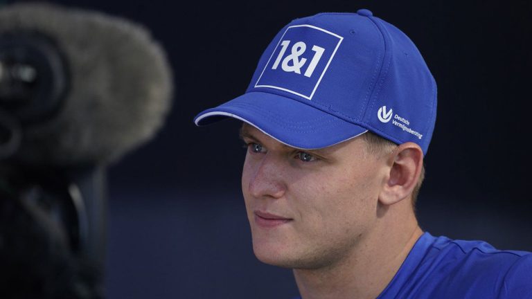 Haas driver Mick Schumacher, of Germany, responds to a question during a news conference before the Formula One U.S. Grand Prix auto race at Circuit of the Americas. (Darron Cummings/AP)
