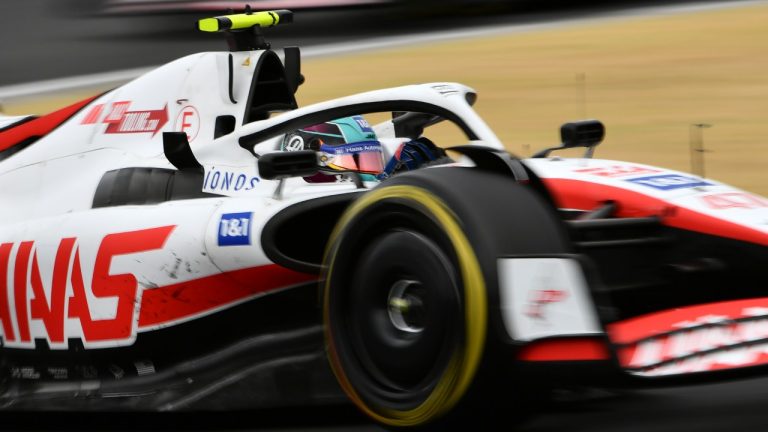 Hass driver Mick Schumacher of Germany steers his car during the Hungarian Formula One Grand Prix at the Hungaroring racetrack in Mogyorod, near Budapest, Hungary, Sunday, July 31, 2022. (Anna Szilagyi/AP)