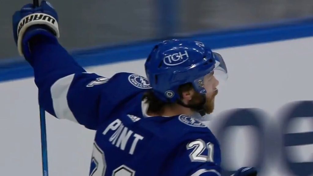 Tampa Bay Lightning Brayden Point Youth Name & Number Flat