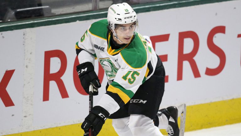 Abakar Kazbekov of the London Knights. (Luke Durda/OHL Images)