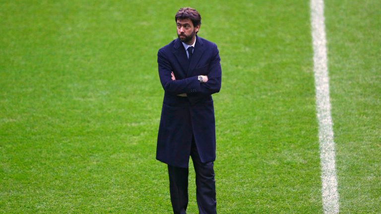 Andrea Agnelli, president of Juventus, arrives at the Allianz Arena stadium prior to the Champions League round of 16 second leg soccer match between Bayern Munich and Juventus Turin in Munich, Germany, Tuesday, March 15, 2016.  (Matthias Schrader/AP)