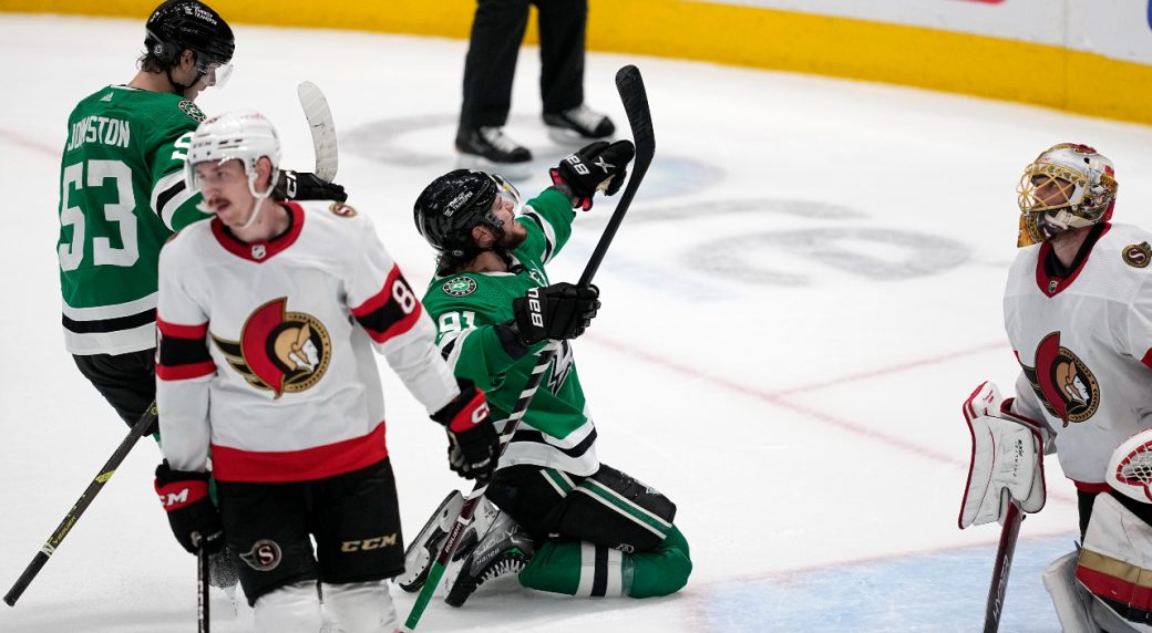 Senators push Stars to overtime, but fall as Seguin nets winner