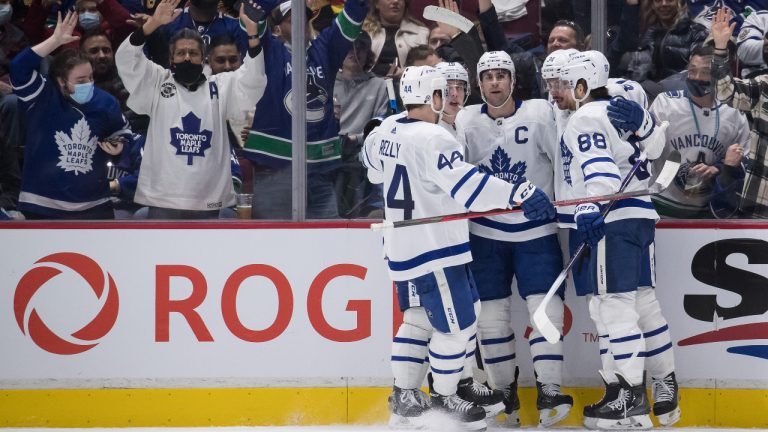 The Maple Leafs' top players, from left to right: Morgan Rielly, Mitch Marner, John Tavares, Auston Matthews and William Nylander. (Darryl Dyck/CP)