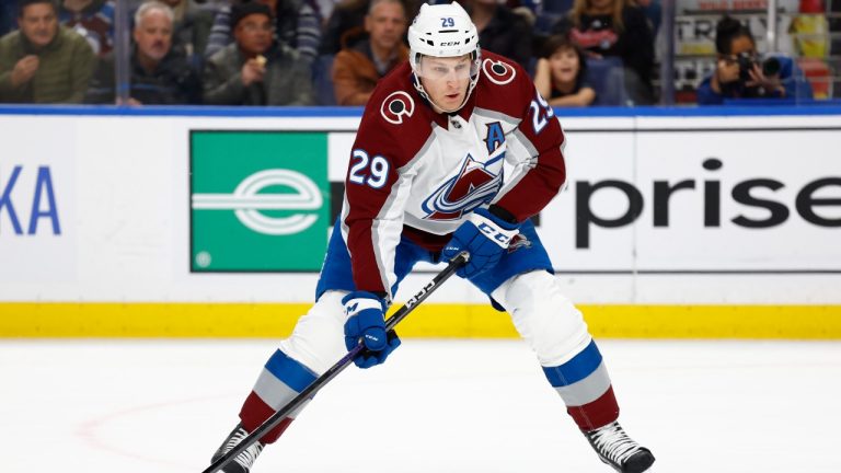 Colorado Avalanche centre Nathan MacKinnon. (AP)