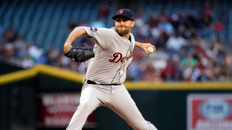 Detroit Tigers starting pitcher Matthew Boyd throws against the Arizona Diamondbacks during the first inning of a baseball game Wednesday, May 10, 2017, in Phoenix. (Matt York/AP)