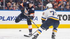 Oilers have goal disallowed in OT, lose to Blues in shootout