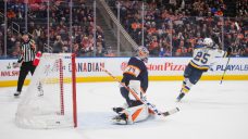 &#8216;It&#8217;s disappointing&#8217;: McDavid, Oilers burned by disallowed OT winner in loss to Blues