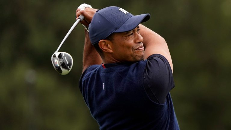 Tiger Woods will make his return to competition as part of the next edition of The Match and fans can see him play on Sportsnet ONE and SN NOW. (Marcio Jose Sanchez/AP)