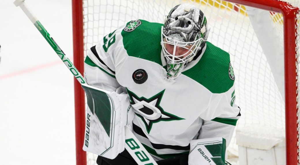 Stars' Oettinger exits game vs. Senators with lower-body injury