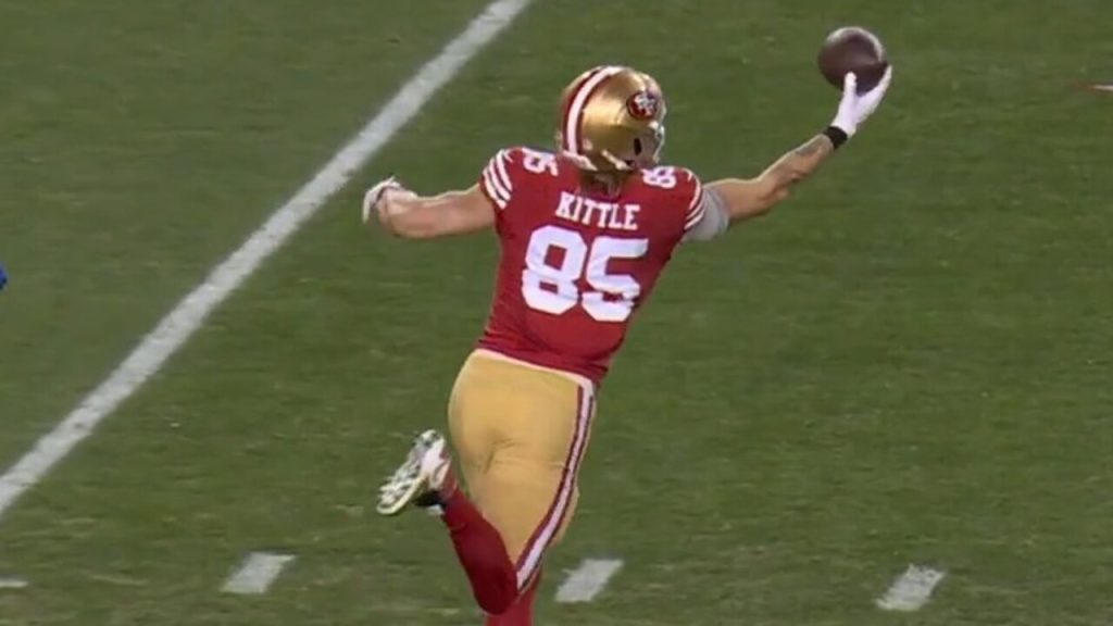 George Kittle pulls off circus catch to lead 49ers past Cowboys