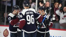 Newhook scores birthday goal, helps Avalanche double up Blues