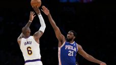 LeBron hits 38K, but Embiid leads 76ers past Lakers