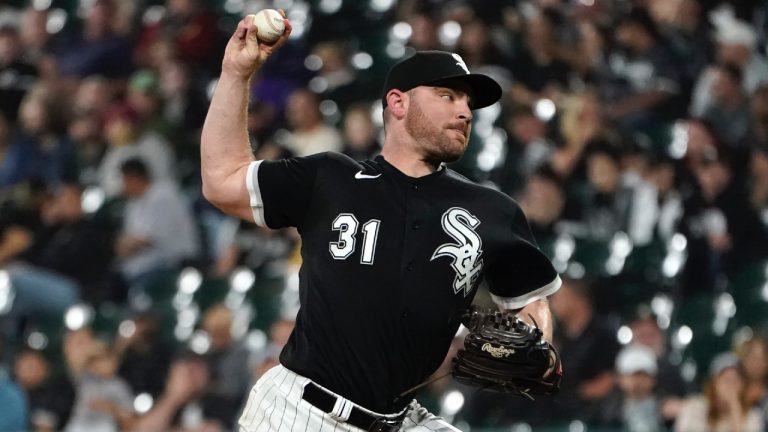 Chicago White Sox relief pitcher Liam Hendriks delivers during the ninth inning of the team's baseball game against the Colorado Rockies on Tuesday, Sept. 13, 2022, in Chicago. (Charles Rex Arbogast/AP)