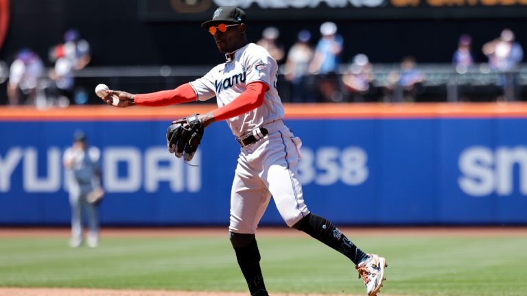 Miami Marlins second baseman Jazz Chisholm Jr. will be on the cover for MLB The Show '23. (Jessie Alcheh/AP)