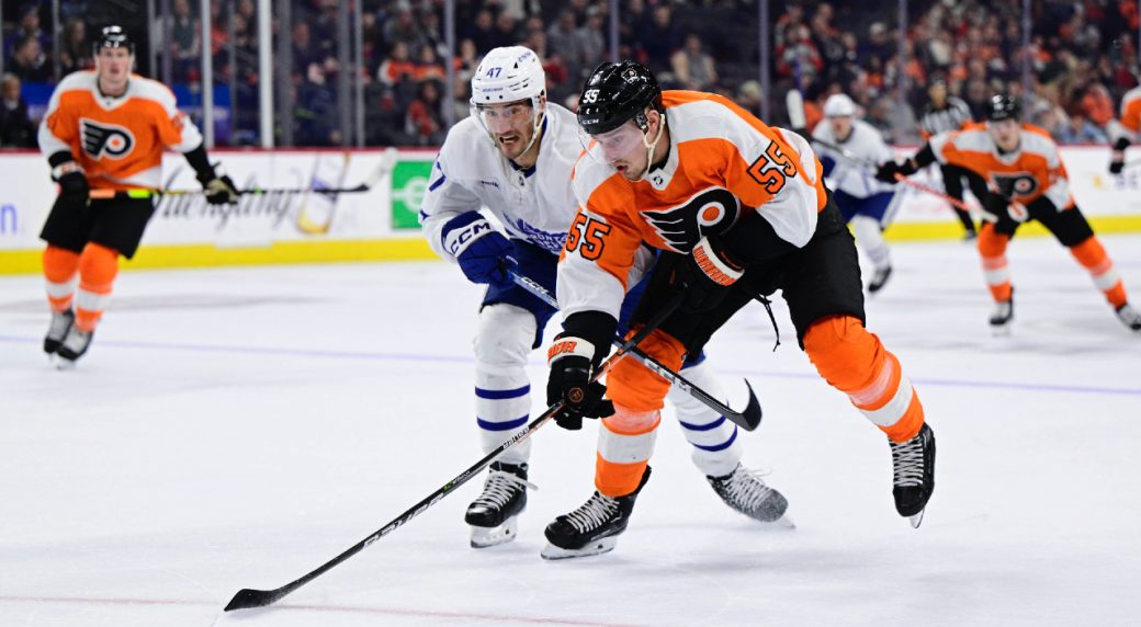 Timmins records first NHL goal as Maple Leafs end Flyers' winning streak