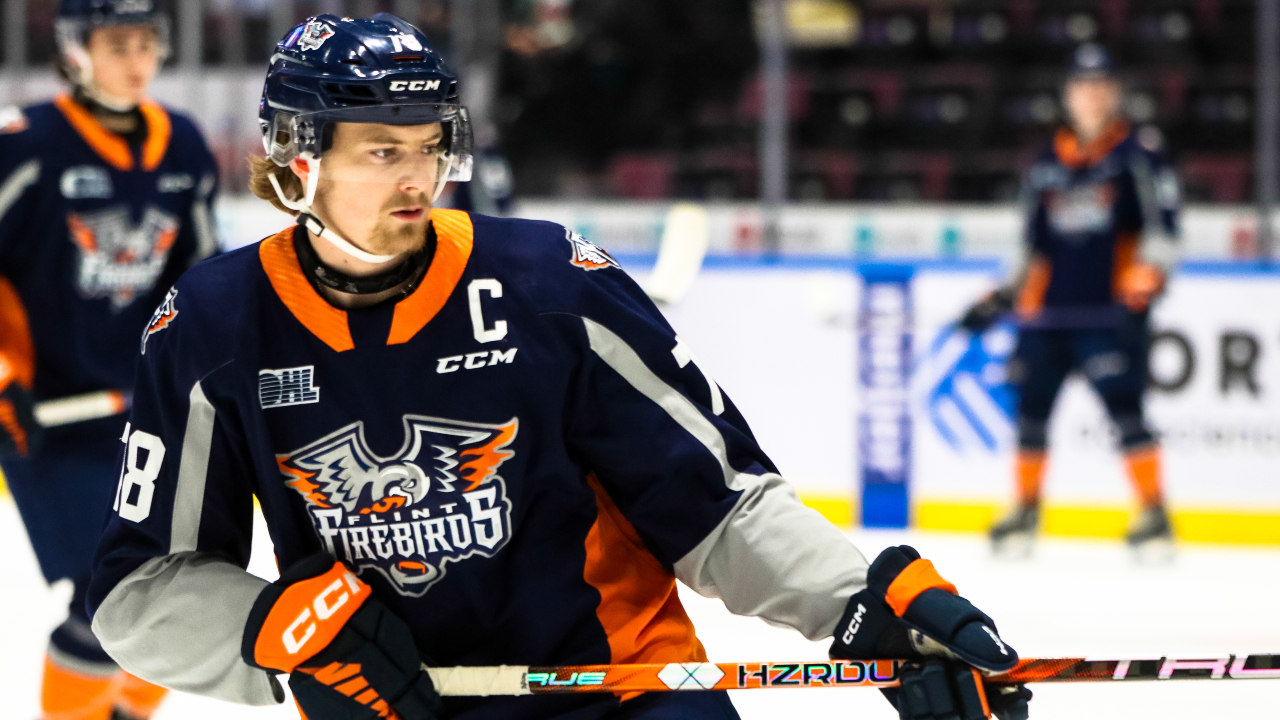 Brennan Othmann, formerly of the Flint Firebirds. (Natalie Shaver/OHL)