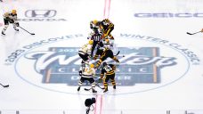 DeBrusk scores twice in third period, Bruins beat Penguins in Winter Classic