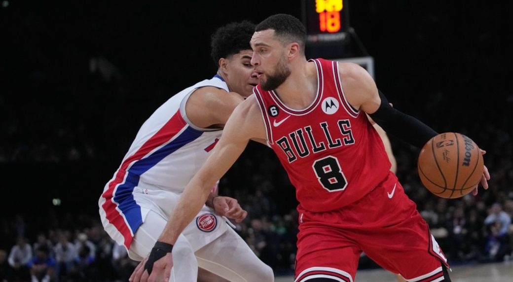 Zach LaVine scores 30 points, Bulls defeat Pistons in Paris