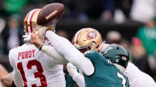 49ers QB Purdy returns after elbow injury, journeyman Johnson out