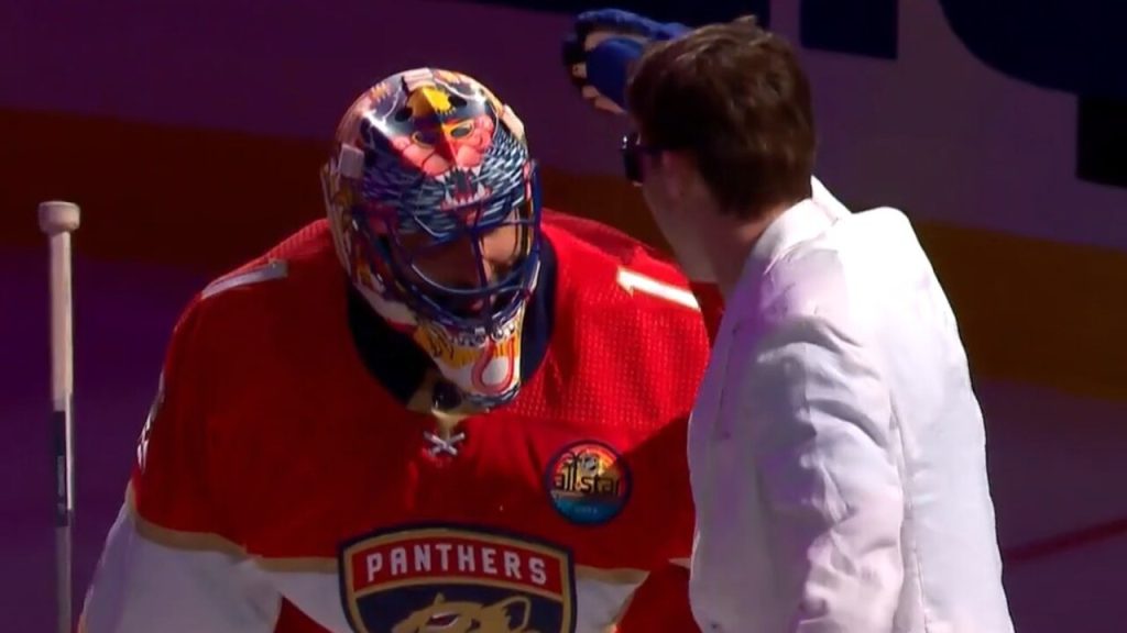 Mitch Marner Miami Vice-Themed Shot DENIED By Roberto Luongo During NHL  Breakaway Challenge 