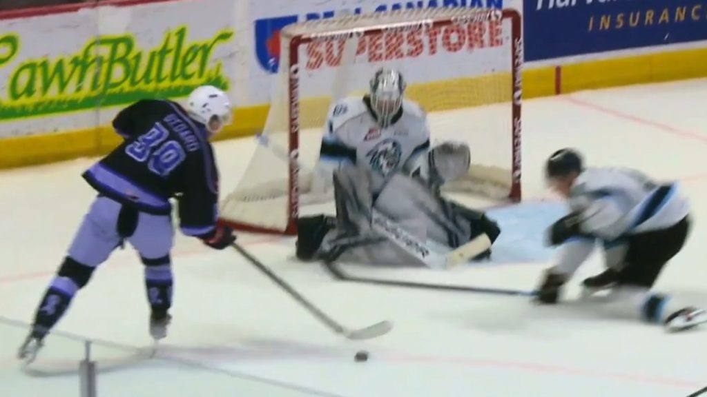 Connor Bedard scores jaw-dropping between-the-legs goal