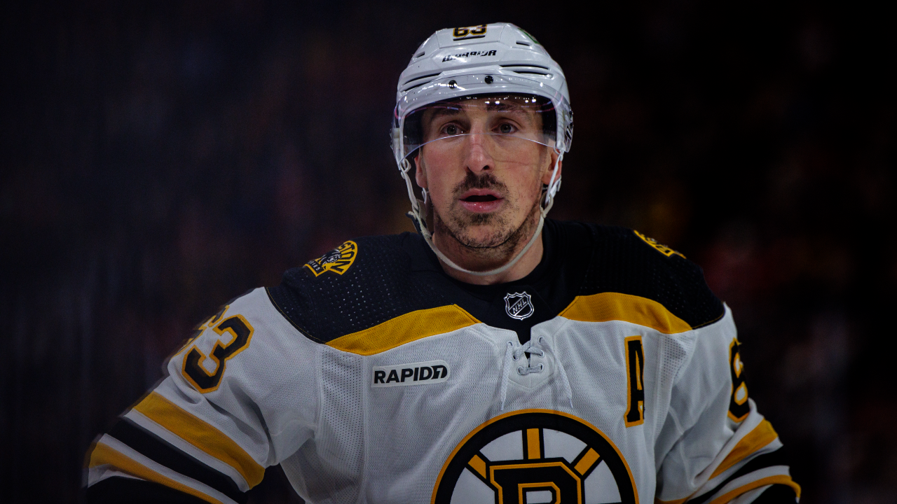 Bruins' Brad Marchand gives short interview after win - Sports