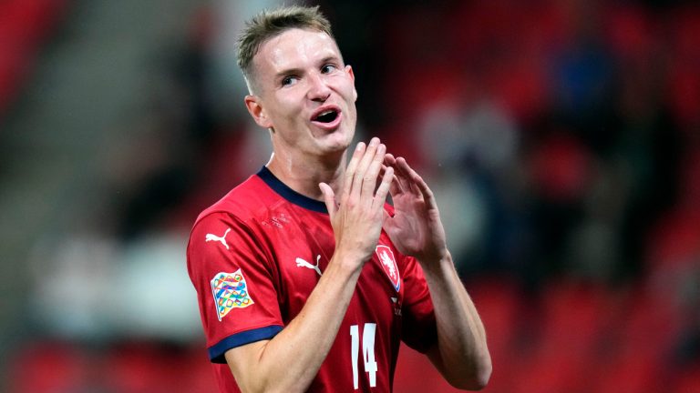 Czech Republic's Jakub Jankto reacts after missing a chance to score during the UEFA Nations League soccer match between Czech Republic and Switzerland at the Sinobo stadium in Prague, Czech Republic, June 2, 2022. Czech Republic midfielder Jakub Jankto posted a video on social media on Monday, Feb. 13, 2023 saying he is gay, making him one of the most high-profile male soccer players to come out. (Petr David Josek/AP) 