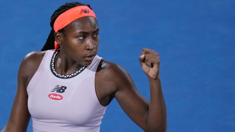 Coco Gauff from the U.S. (Kamran Jebreili/AP)