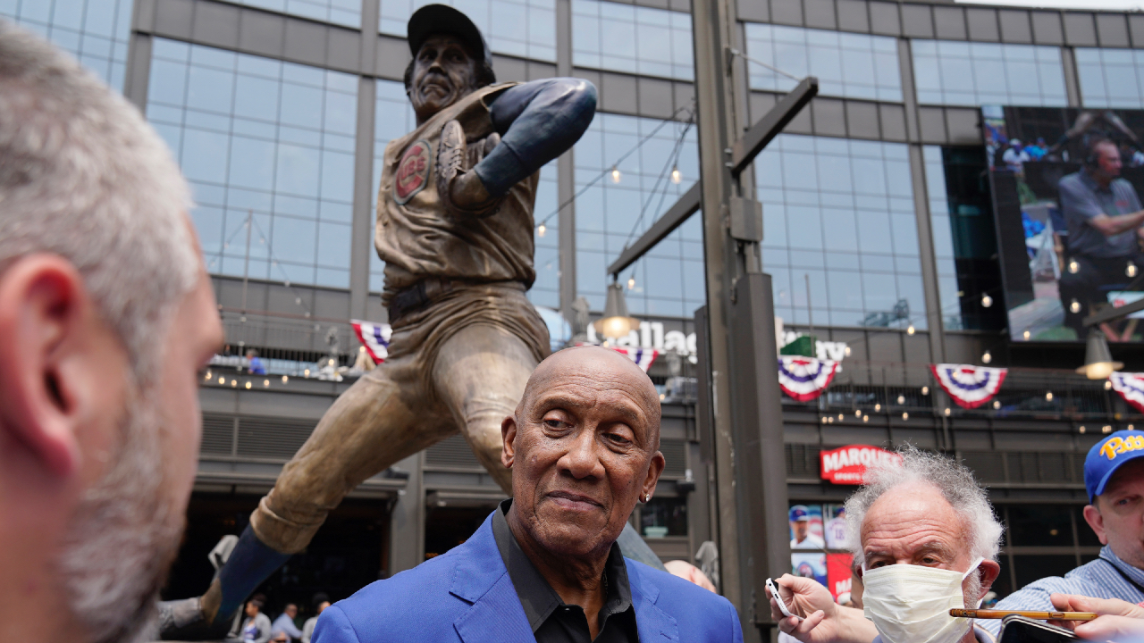 The statue of former Minnesota Twins Hall of Fame baseball player