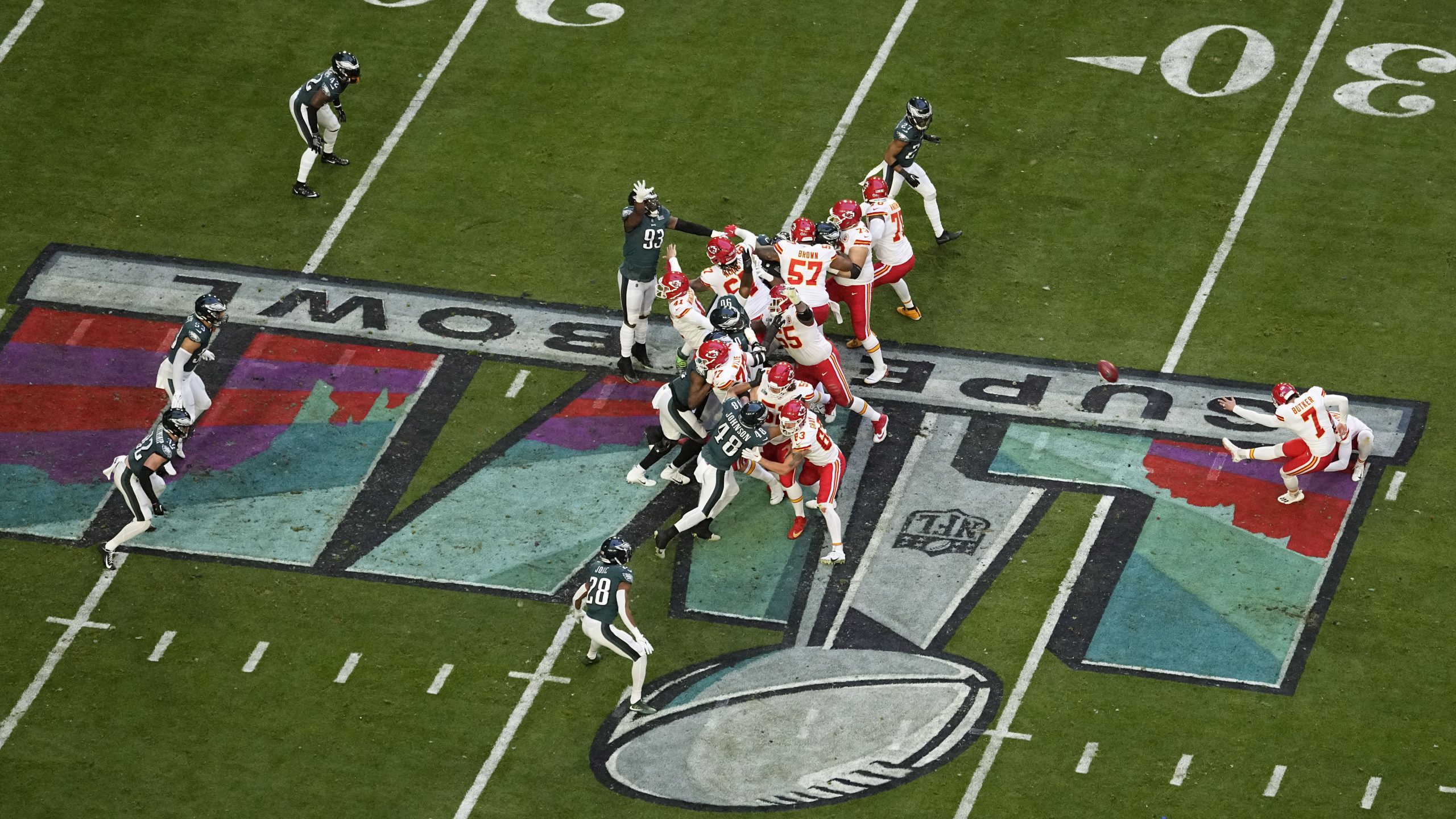 Super Bowl field turned into a giant slip and slide