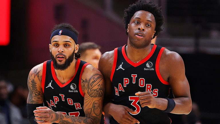 Will the Raptors look to move Gary Trent Jr. and/or O.G. Anunoby before the NBA trade deadline? (Kevin C. Cox/Getty)