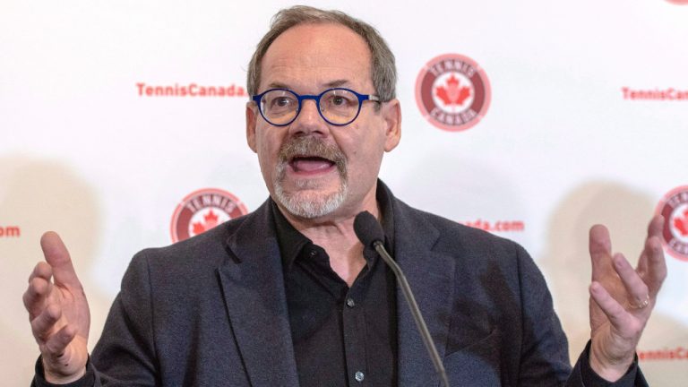 Tennis Canada chief executive Michael Downey speaks to the media at their year end news conference Wednesday, November 28, 2018 in Montreal. (Ryan Remiorz/CP)