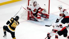 Senators fall to Bruins as Pastrnak scores twice to break 40