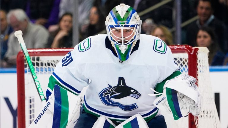 Vancouver Canucks goaltender Spencer Martin (30). (Frank Franklin II/AP)